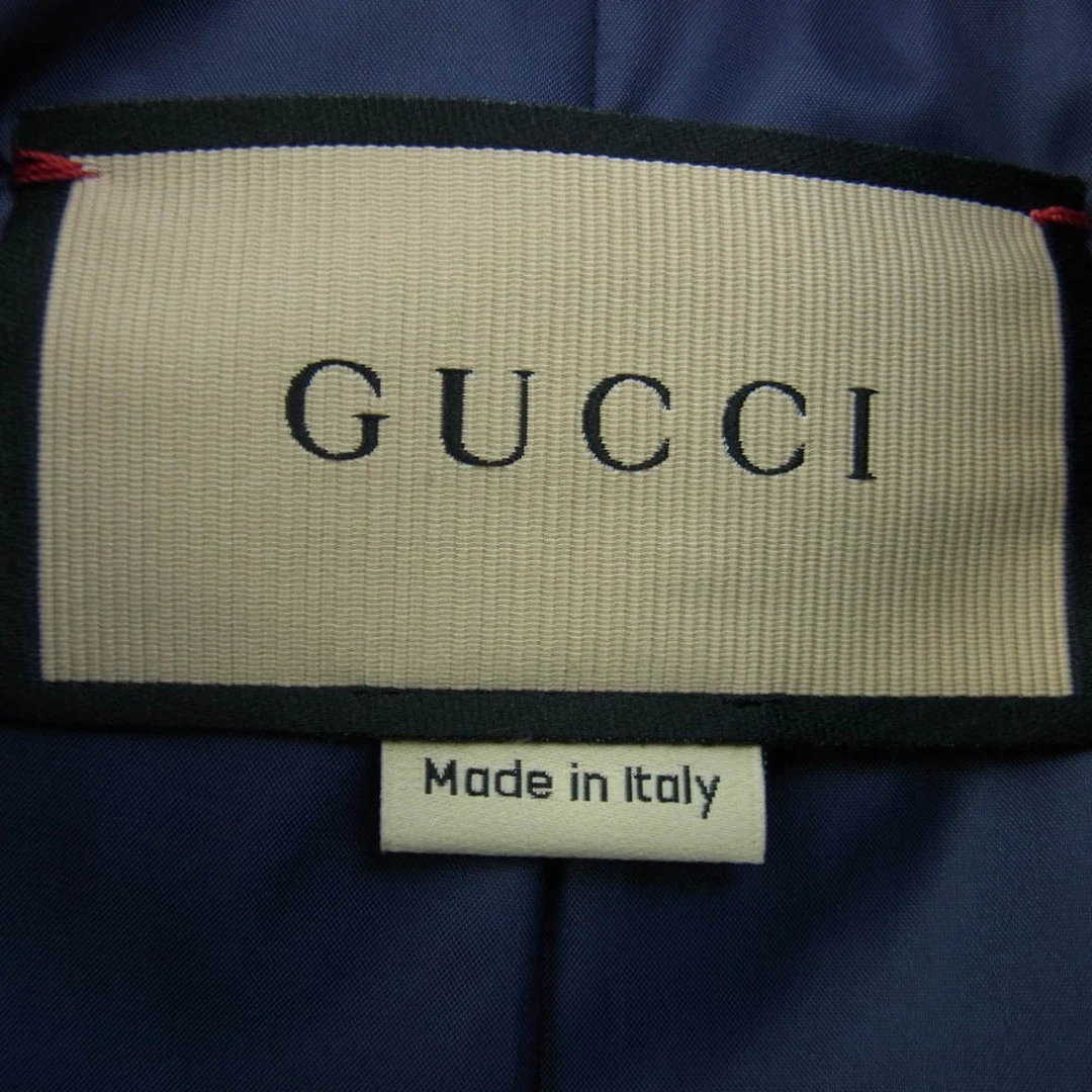 Gucci 24SS 770330 GG Total Pattern Lana Flanella Camicia Bluson Giacca Usato0