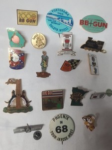 33 Jaycee US JCI Senate Corps Int'l lapel pins GA HI MN TN FL PA MS NJ AZ VA....