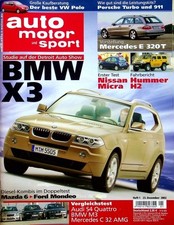 5) Auto Motor Sport AMS 01/2002 - BMW M3 Coupe E46 mit  - Mercedes C 32 AMG W20