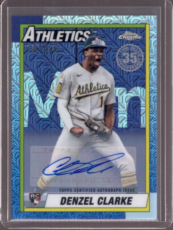 DENZEL CLARKE 2025 Topps Update 1990 Silver Pack RC Autograph Auto #191/299