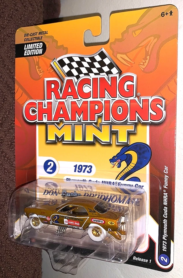 DON"SNAKE"PRUDHOMME NHRA FUNNY CAR GOLD STRIKE & WHITE LIGHTNING RARE 2 CAR SET! - Image 2 of 4