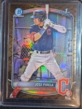 2025 Bowman Chrome Jose Pirela BCP-111 REPTILIAN REFRACTOR ERROR Pearl Guardians