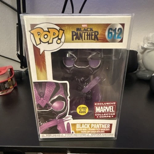 Funko Pop! Vinyl: Black Panther #612 Marvel Collector Corps Glow in the Dark
