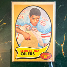 Topps 1970 Elvin Bethea Houston Oilers #43 RC Rookie NFL Football Card. rookie card picture