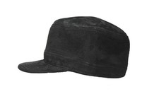 Suede Commando style Castro Patrol FITTED cap hat - Made in USA-
