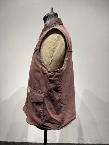 Powder River Outfitters Panhandle Slim Sherpa Lined Canvas Vest Mens L Faded... image 7