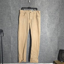 Paulies Proven Quality Kings Men 34 Tan Straight Leg Denim Jeans Made in USA