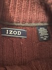 Izod 1/4 Zip Mock Neck Pullover Cable Knit Sweater Men’s Size XL Purple — photo 3