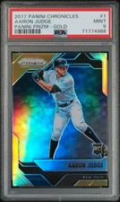 2017 Panini Chronicles-Prizm GOLD Aaron Judge #8/10 (RC) PSA 9🔥Yankees Pop 2