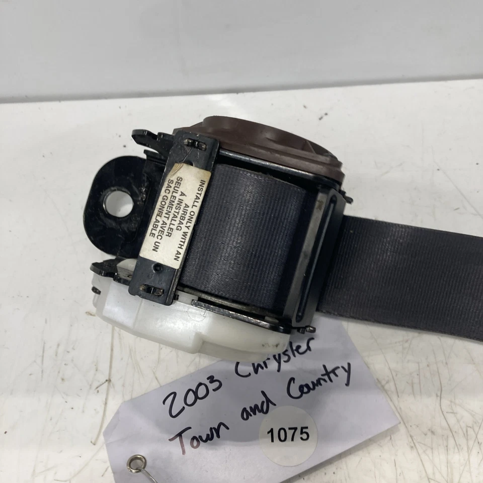 2001-2007 Chrysler Town & Country Dodge Caravan 2nd Row Rear Left Seat Belt OEM - Image 2 of 4