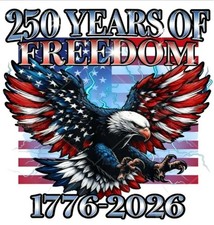 250 Years of Freedom Bumper and Window Vinyl Stickers X 2 FREE SHIPPING 