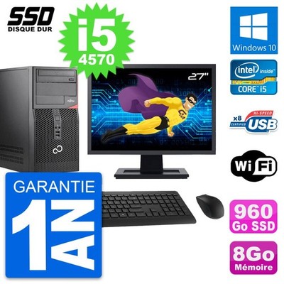 Fujitsu Esprimo P520 Desktop-PC, Tour, i5-4570, 27'' SSD 960GB, 8GB RAM