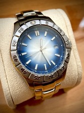 Fossil AM-3689 250912 Blue Dial Men s Watch 10 ATM Silver Tone New Battery