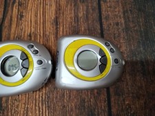 JENSEN Sport Digital AM/FM Radio Silver Yellow SAB-55 No Sound Sold As Is