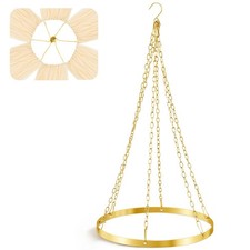 Otoolling 12 Inches Gold Metallic Ceiling Drapes Hanging Kit For 6 Panels