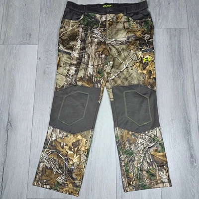 Under Armour Scent Control Pant Mens Extra Large Brown Realtree Camo Double Knee - Image 1 of 4