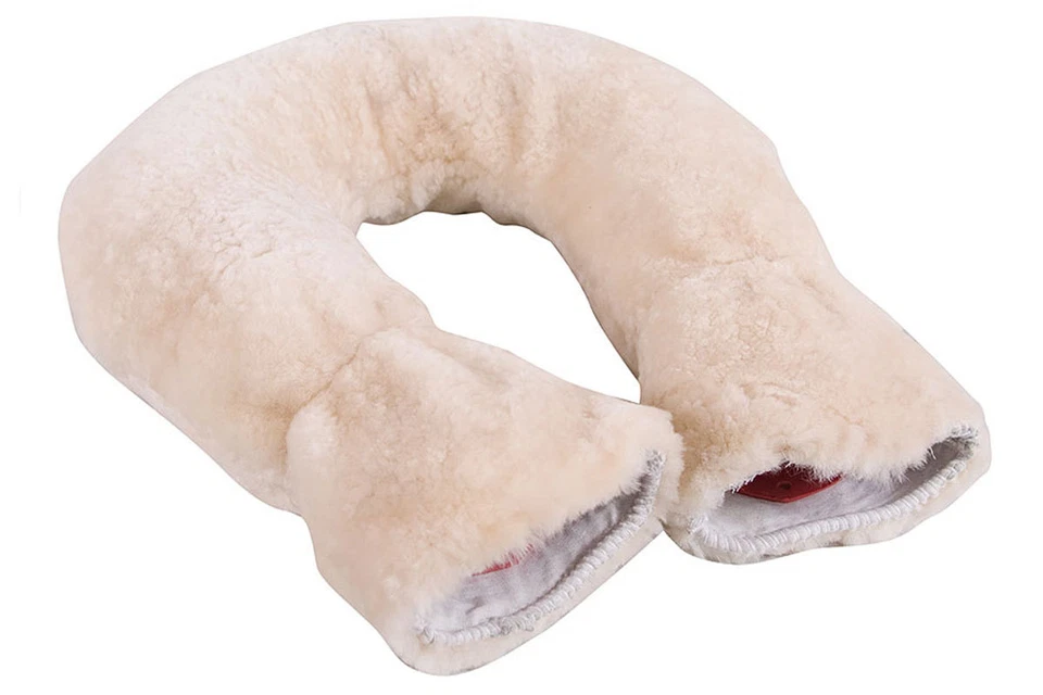 FELLHOF ECHTES 100 % SCHAFFELL LAMMFELL STEIF NACKENSCHMERZEN WÄRMER WÄRMFLASCHE & BEZUG