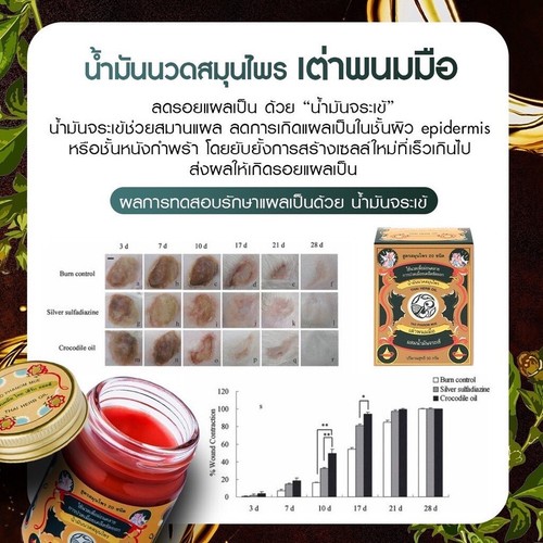 2x Thai Herbal Palm Massage Oil Mix Crocodile Oil Relieve Pain Cure Sprains - Bild 15 von 15