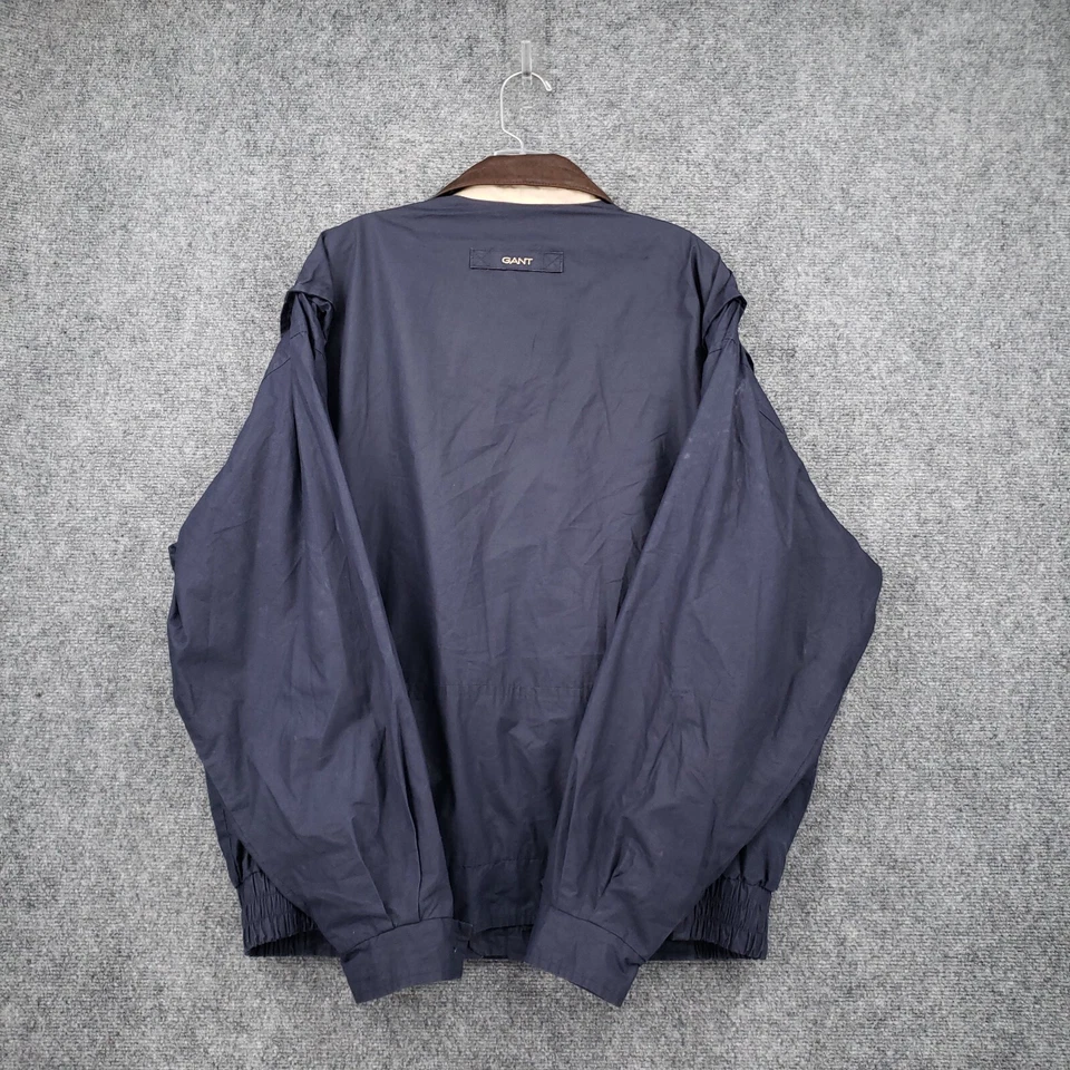 VINTAGE Gant Jacket Mens L Large Blue Full Zip Windbreaker Military Bomber 90s - Image 2 of 4