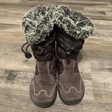 Children's Size US 11 EU 29 Winter Snow Boots Faux Fur Brown
