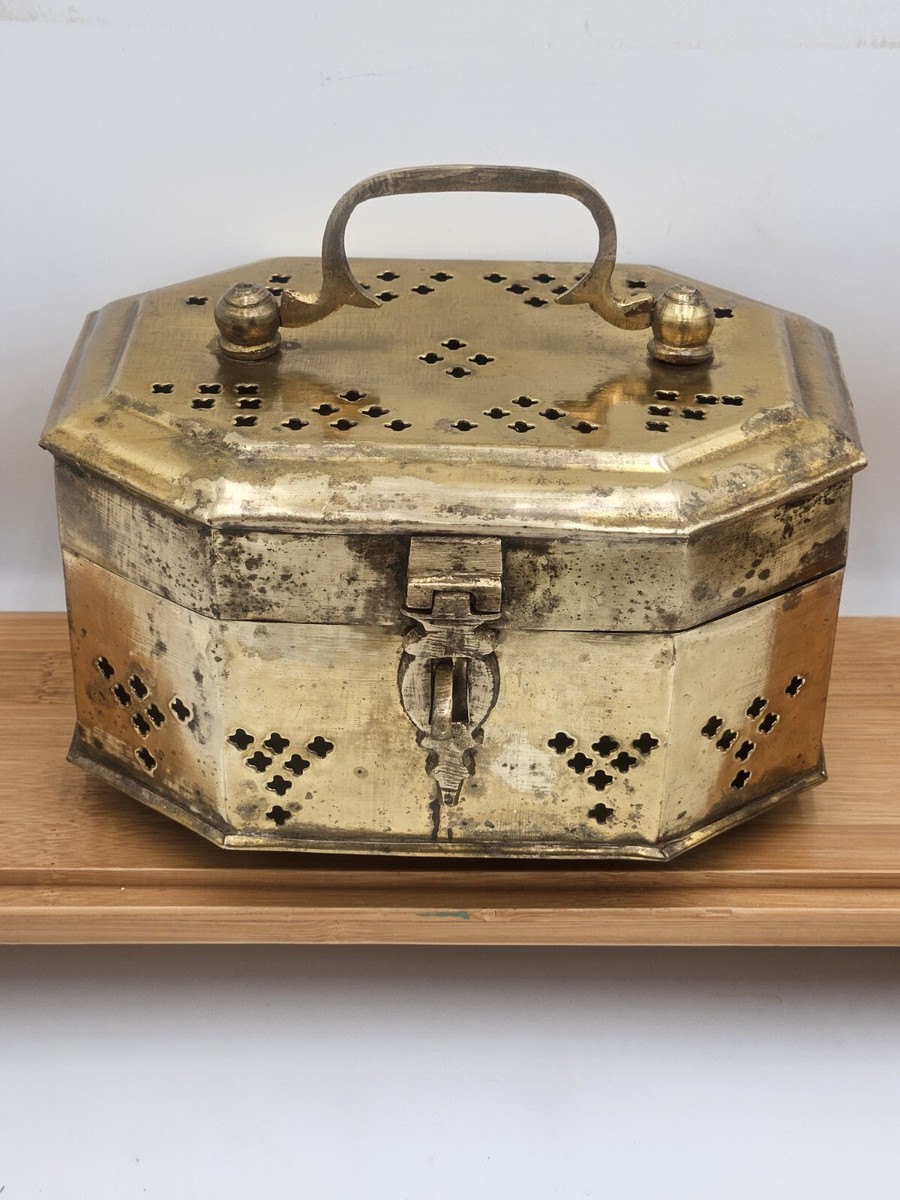 Antique Brass Cricket Box Circa 1900s-6.5