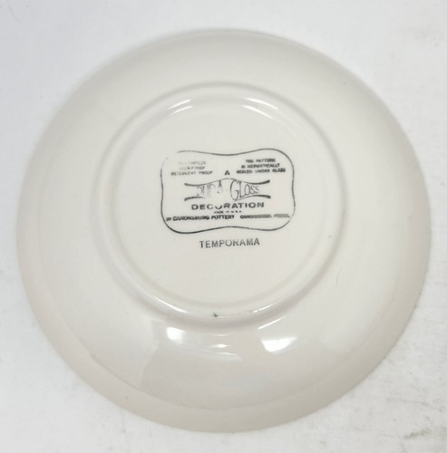 Temporama Canonsburg Pottery Salad Plates 8" Set Of 4 Atomic Design USA - Picture 3 of 8