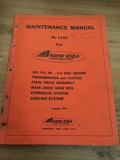 New Idea # 1100 Service Manual 401 V6 January 1970