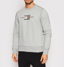 Image of Tommy Hilfiger Logo Crew Neck Jumper Grey