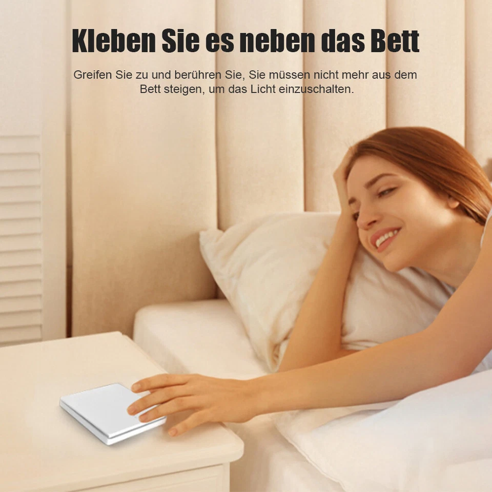 Funk Wechsel-Schalter Wand-Sender Unterputz Einbauschalter Empfänger kabellos DE - Bild 2 von 4