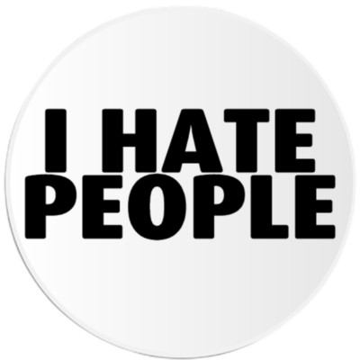 I Hate People - 3 Pack Circle Stickers 3'' x 3'' - Sarcastic Sarcasm