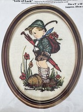 Vintage Paragon Needle Craft Hummel Stitchery "Lots Of Luck" Kit # 931 USA Made