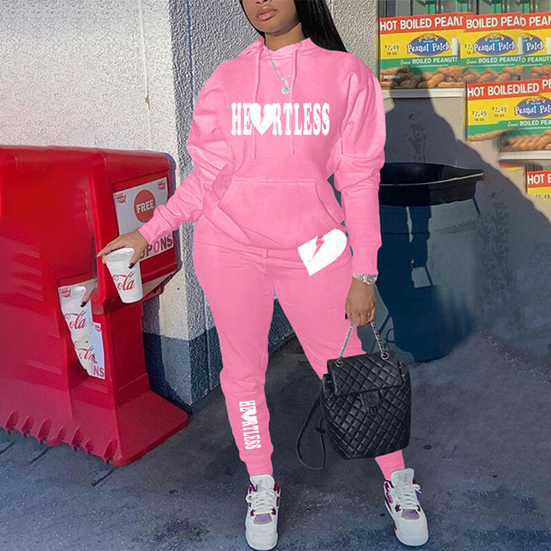 Ladies Sweatsuits Plus Size Two Piece Outfit Women Casual Fitness Oversized eBay