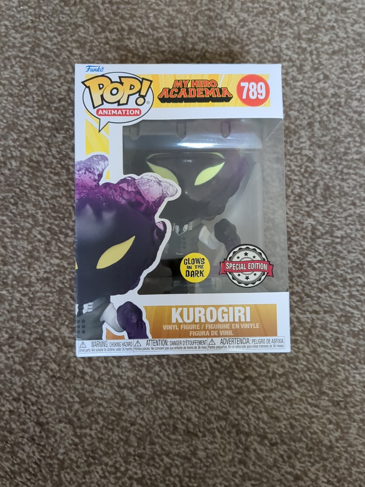My Hero Academia Funko Pop Kurogiri Glow In The Dark GitD 789 #2 Careful Pack