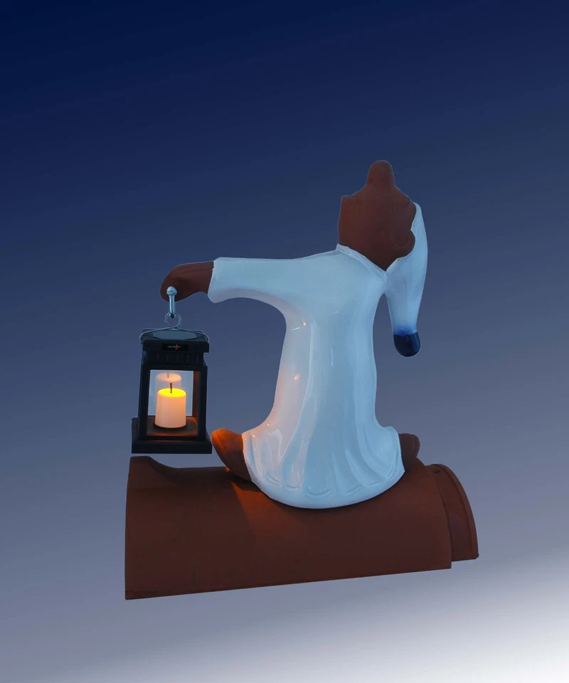 Dachschmuck | Firstschmuck | Firstfigur | Schlafwandler Junior mit Laterne - Bild 3 von 4