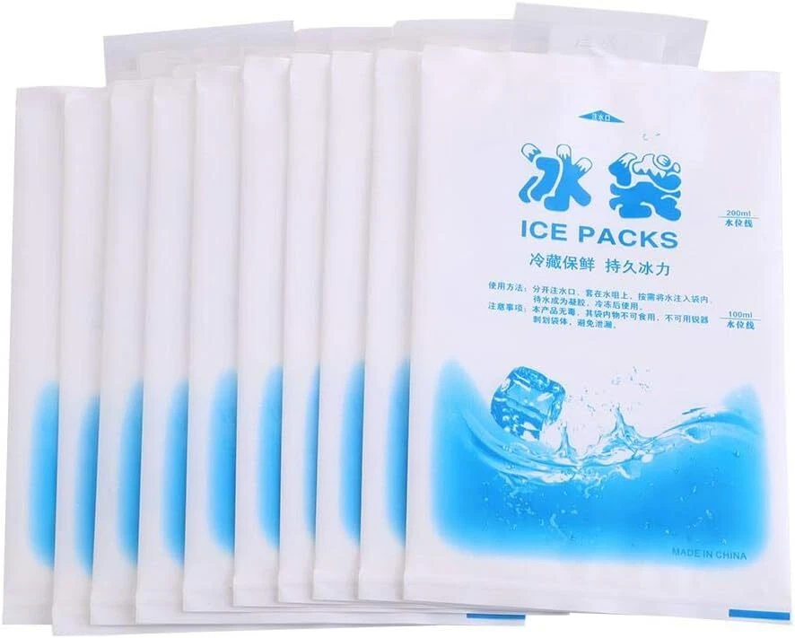 Reusable Ice Pack, Flexible Freezer Cold Packs for Lunch or Cooler Bag, 200ml