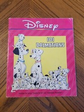 101 Dalmatians Walt Disney Read  Sing Along Book Vintage 1990 Children's