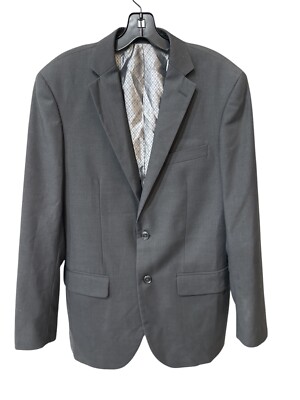Alberto Cardinali Men's Gray Blazer Suit Jacket Slim Fit Size 40R Two Button