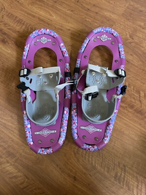 LL Bean Kids Snow Shoes Winter Walker 17” Youth Pink Floral