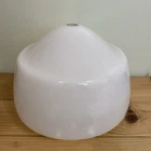 Vintage 8" Milk Glass Dome Ceiling Light Shade, One Center Hole, White, Round