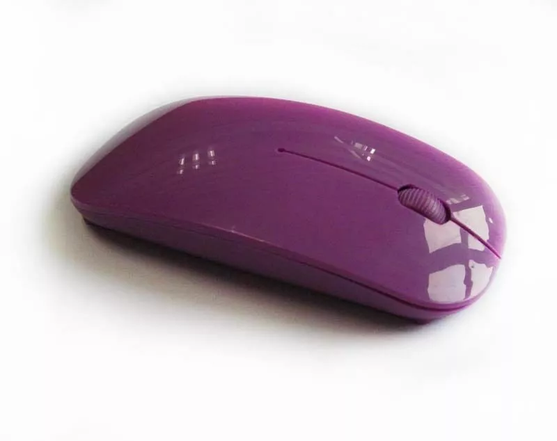 10 x Purple Super Slim Optical Wireless Mouse Slimline Mice 2.4G Range 1600 DPI - Image 4 of 4