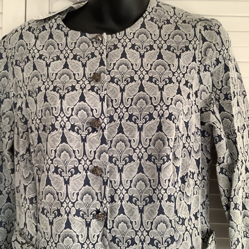 Stunning Ladies Long Occasion Jacquard Dress Grey Blue … Brand New With