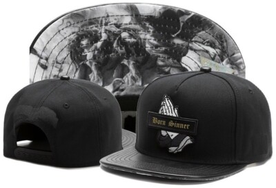 BORN SINNER BLACK Gray Snapback _ TAKING REASONABLE OFFERS