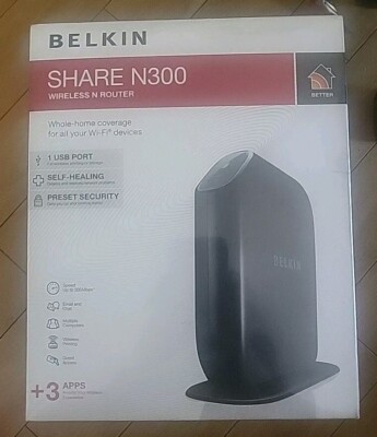 Belkin Share N300 300 Mbps 4-Port 10/100 Wireless N Router 722868807392 ...