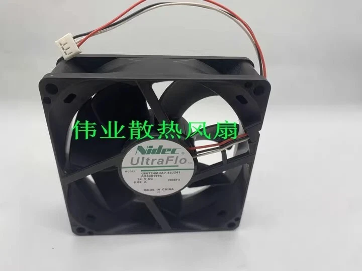 Nidec U80T24MUA7-53J241 24V 0.09A 8025 8cm 3pin Cooling Fan - Image 2 of 4