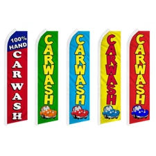 Car Wash Service Variations Swooper Flutter Advertising Banner Flags