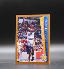 1992-93 Fleer Basketball LATRELL SPREWELL Rookie Card #343 Golden State Warriors