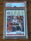 2004 TOPPS COLLECTION Tom Brady #299 Patriots  PSA 9 *PERFECT CENTERING*