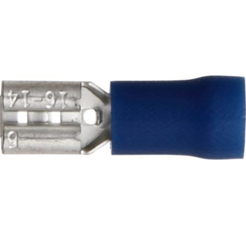 Blue Insulated Terminals - Push-on Females - 6.3 mm - ET7