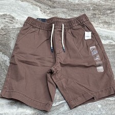 NWT GAP Kids Boys Brown Drawstring Shorts Sz Large 10 