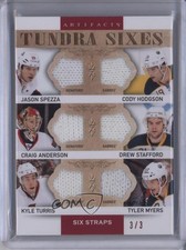 2014-15 Artifacts Tundra Sixes Red Straps 3/3 Drew Stafford Craig Anderson 0c3